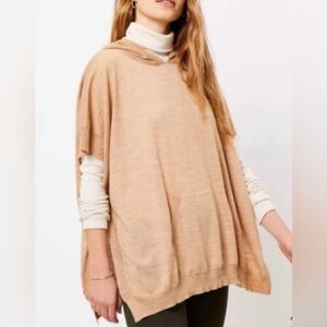 NWOT LOFT Poncho with hood